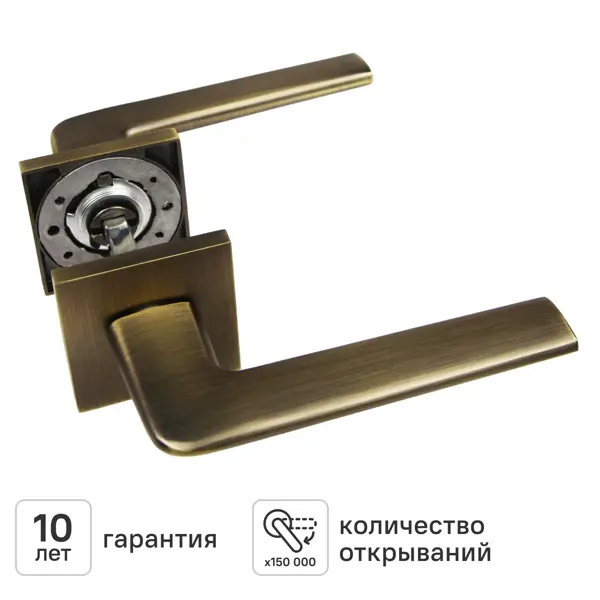 Дверная ручка на розетке KREAFORTA Акация без запирания цвет бронза