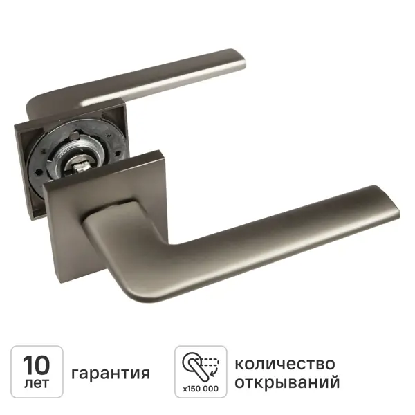 Дверная ручка на розетке KREAFORTA Акация без запирания цвет никель