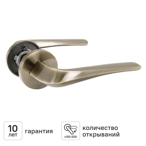 Дверная ручка на розетке KREAFORTA Бронза без запирания цвет бронза