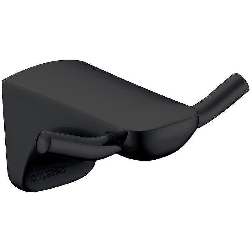 Двойной крючок CeramaLux Monelli 70001 Черный матовый
