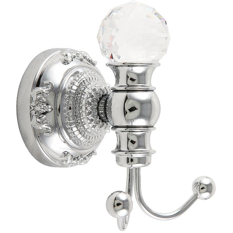 Двойной крючок Migliore Cristalia 16806 Хром с кристаллом Swarovski