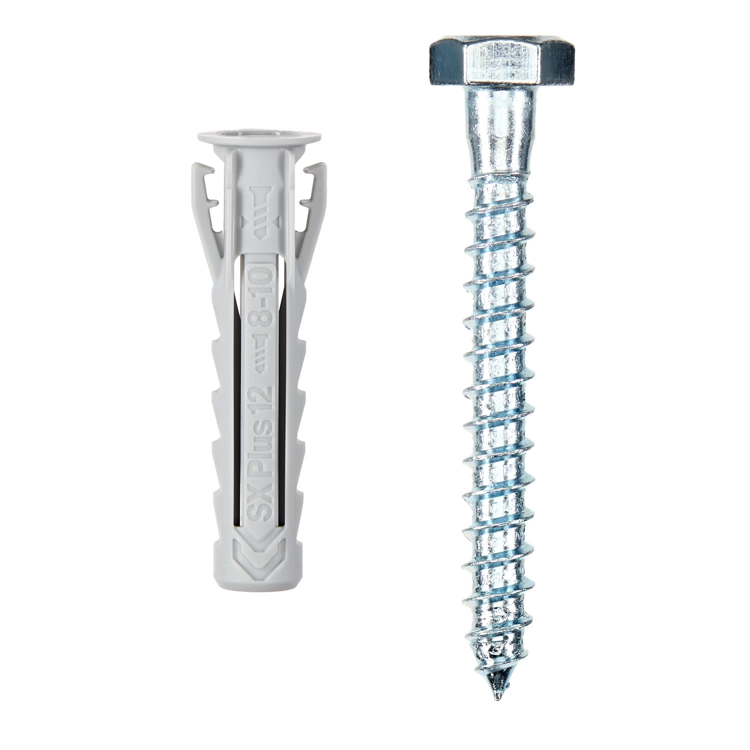 Дюбель распорный Fischer SX PLUS 12x60 мм нейлон с шурупом (2 шт.)