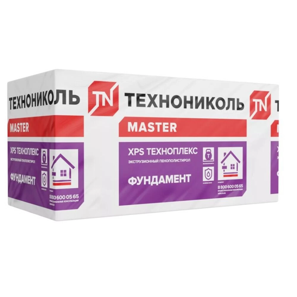Экструдированный пенополистирол Технониколь Техноплекс Фундамент 100х580х1180 мм