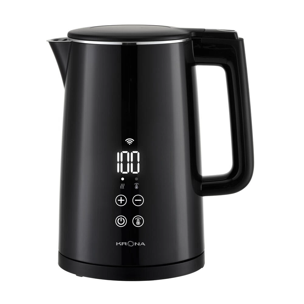 Электрический чайник Krona Digitaler Intelligent 1,5 л с регулировкой температуры черный