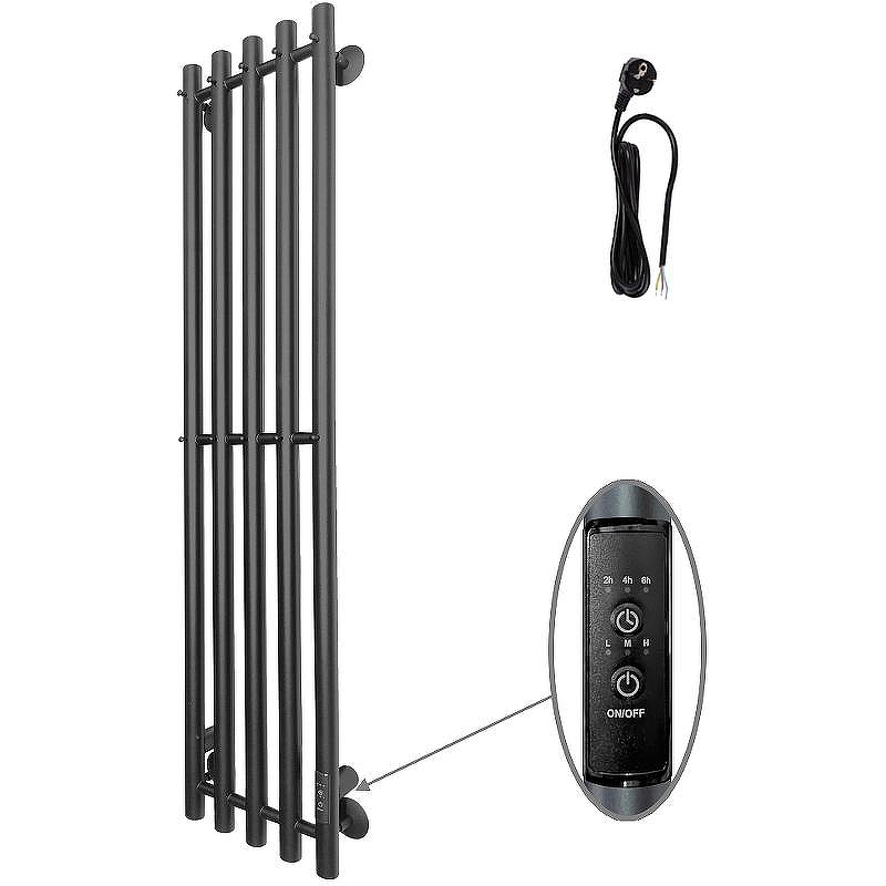 Электрический полотенцесушитель Altasan Арго 120х27 Арго12027ЧМ Черный муар