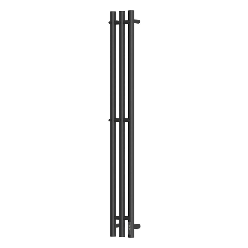 Электрический полотенцесушитель APEXTERMO Luna 1100x120 LN10112BM с крючками цвет Черный матовый