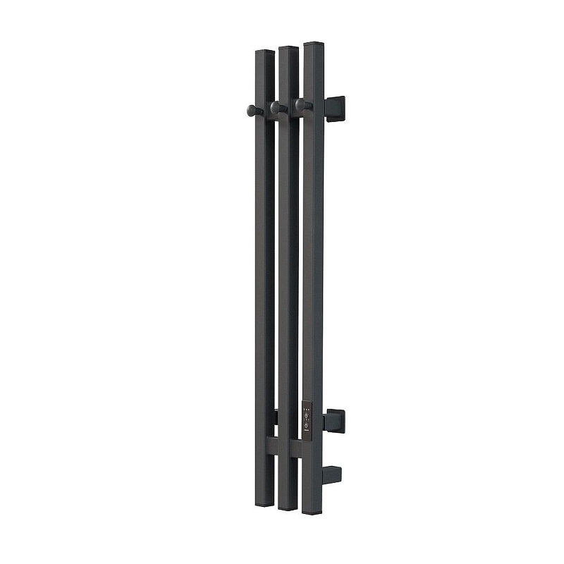 Электрический полотенцесушитель Aringa Токио 75х12.5 AR03057GR с крючками цвет Графит