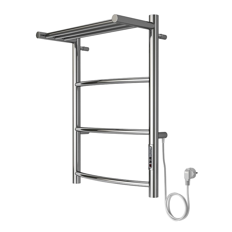 Электрический полотенцесушитель Azario Verona 400x600 П6 AZ04846P с полкой, диммер справа Хром