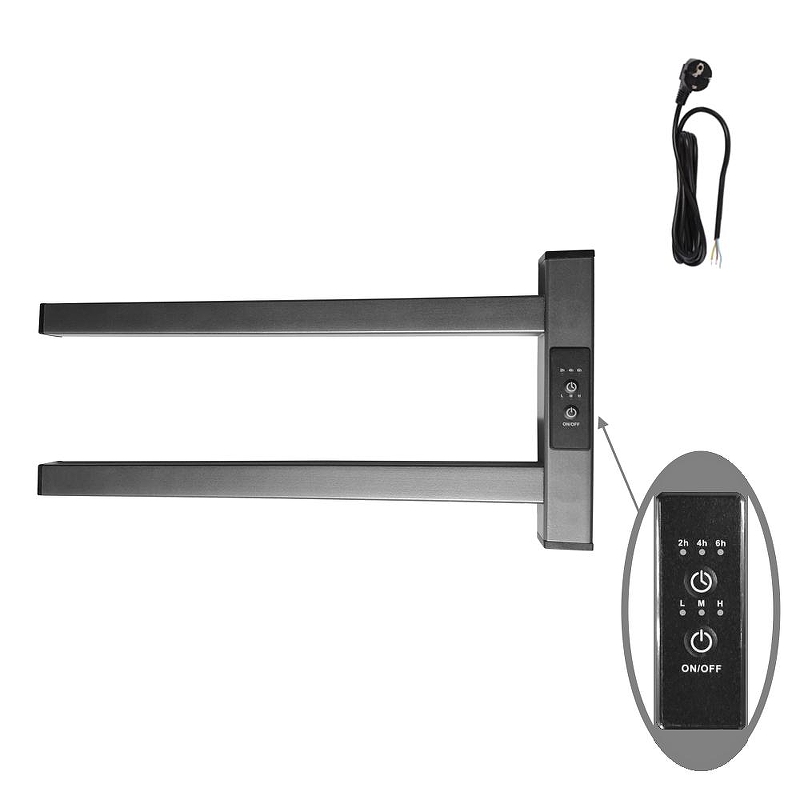 Электрический полотенцесушитель Маргроид Cook профильный 1.95 x 4.05 Cook-1840-1081-7024R цвет Серый