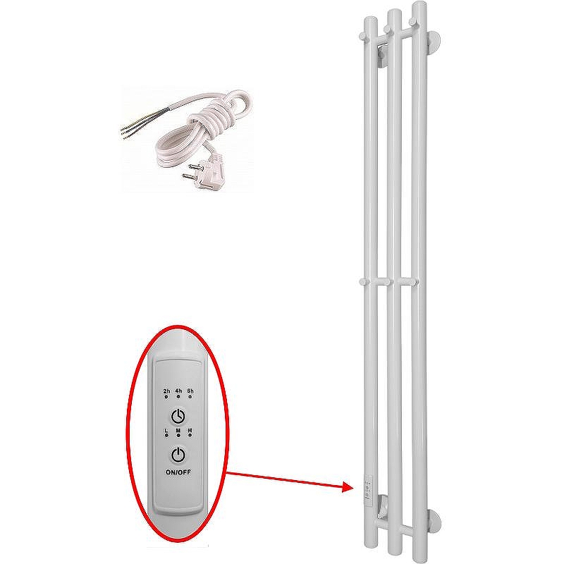 Электрический полотенцесушитель Маргроид Inaro 1200x120 Inaro-12012-1049-9016L левый Белый матовый