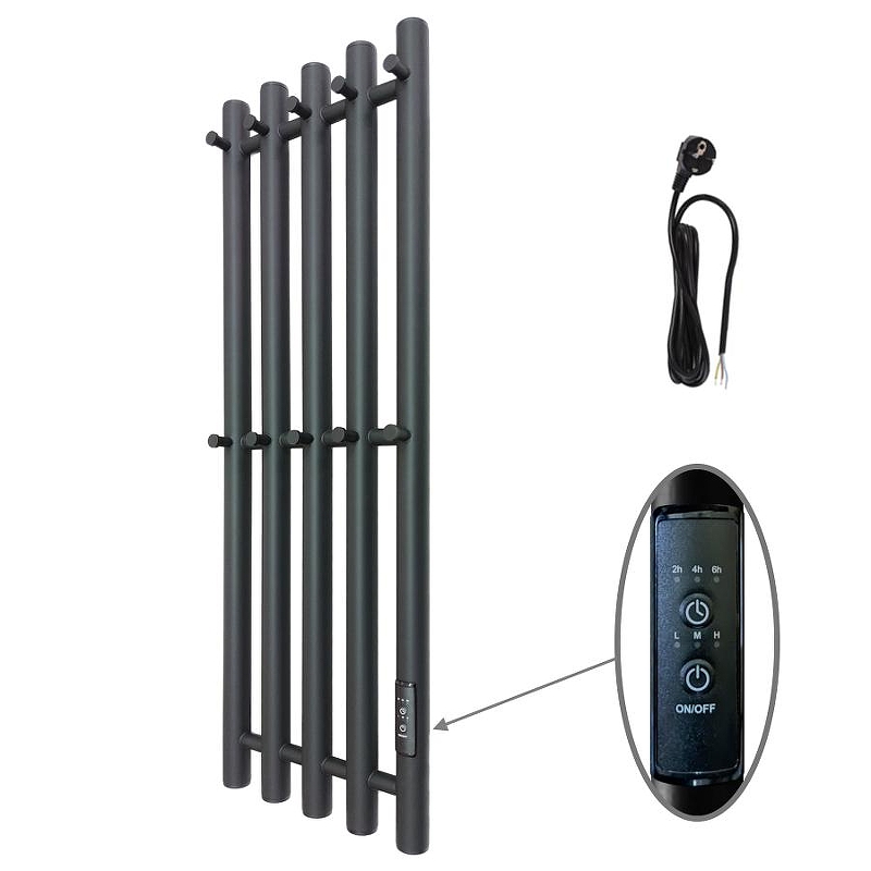 Электрический полотенцесушитель Маргроид Inaro 8 x 2.7 Inaro-8024-1049-9005R цвет Черный матовый
