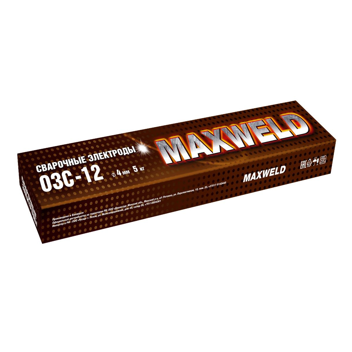 Электроды Maxweld СТАЛЬ ОЗС-12 4мм, 5 кг