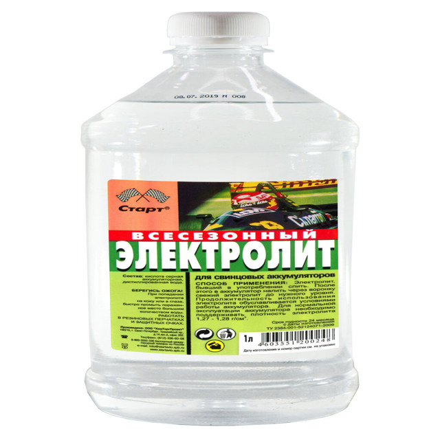 электролит 1,27 кг/л СТАРТ 1л