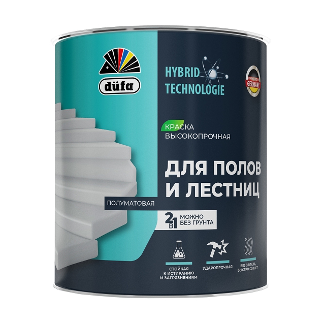 эмаль акриловая DUFA Для полов и лестниц белая 0,75л, арт.МП00-012510