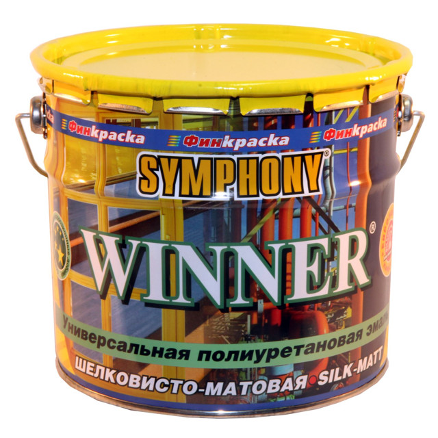эмаль полиуретановая SYMPHONY Winner база С шелковисто матовая 2,7л бесцветная, арт.10518