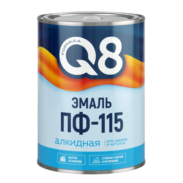 эмаль Q8 Formula ПФ-115 0,8кг красная, арт.ЭК000147763