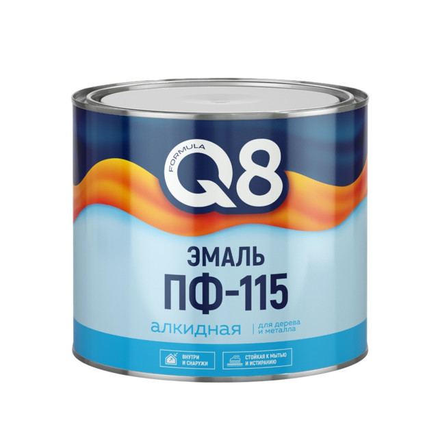 эмаль Q8 Formula ПФ-115 1,8кг белая, арт.ЭК000147790