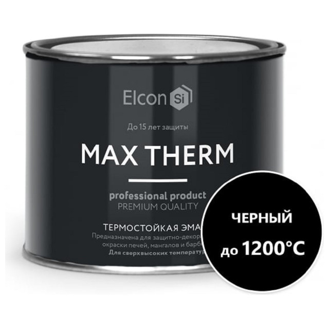 эмаль термостойкая ELCON для печей 400г чёрная, арт.00-00004052