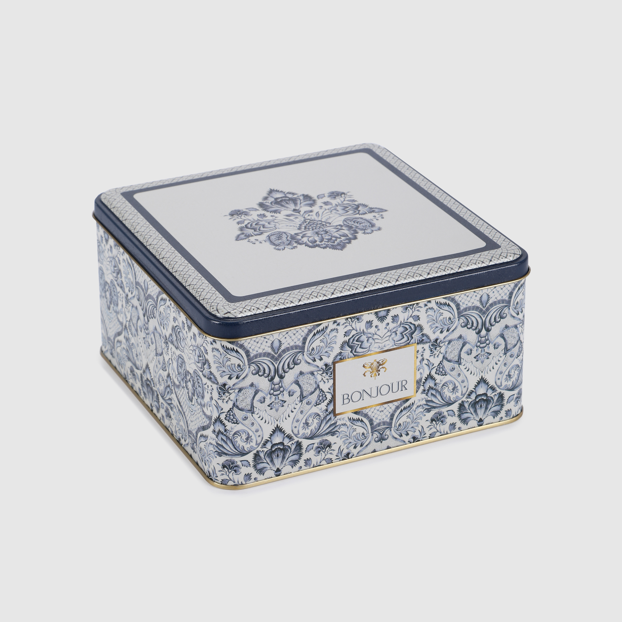 Емкость квадратная Evle blue & white 3.7 л
