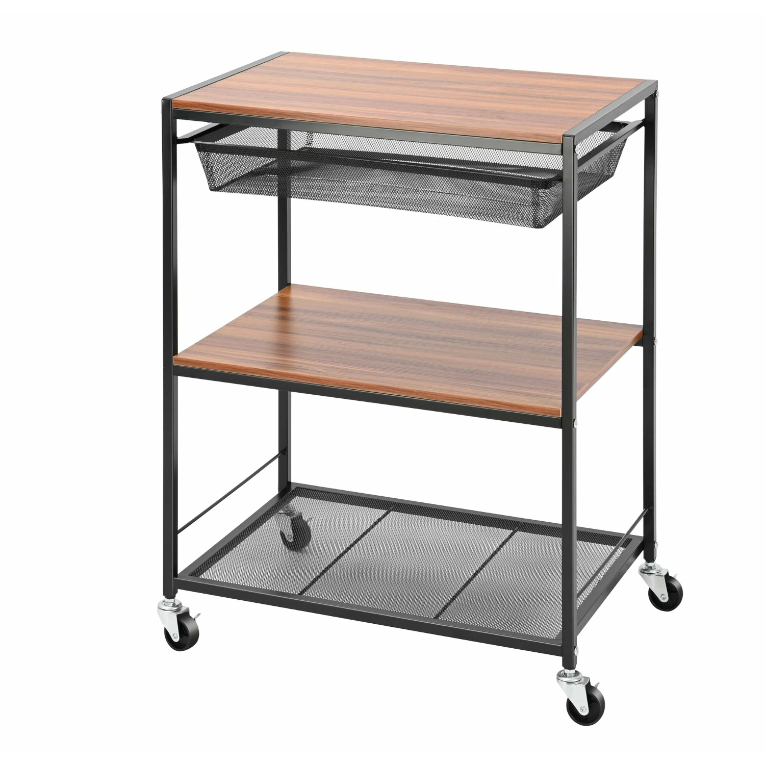 Этажерка Zalger 3 полки, на колёсах 40х60х80 см