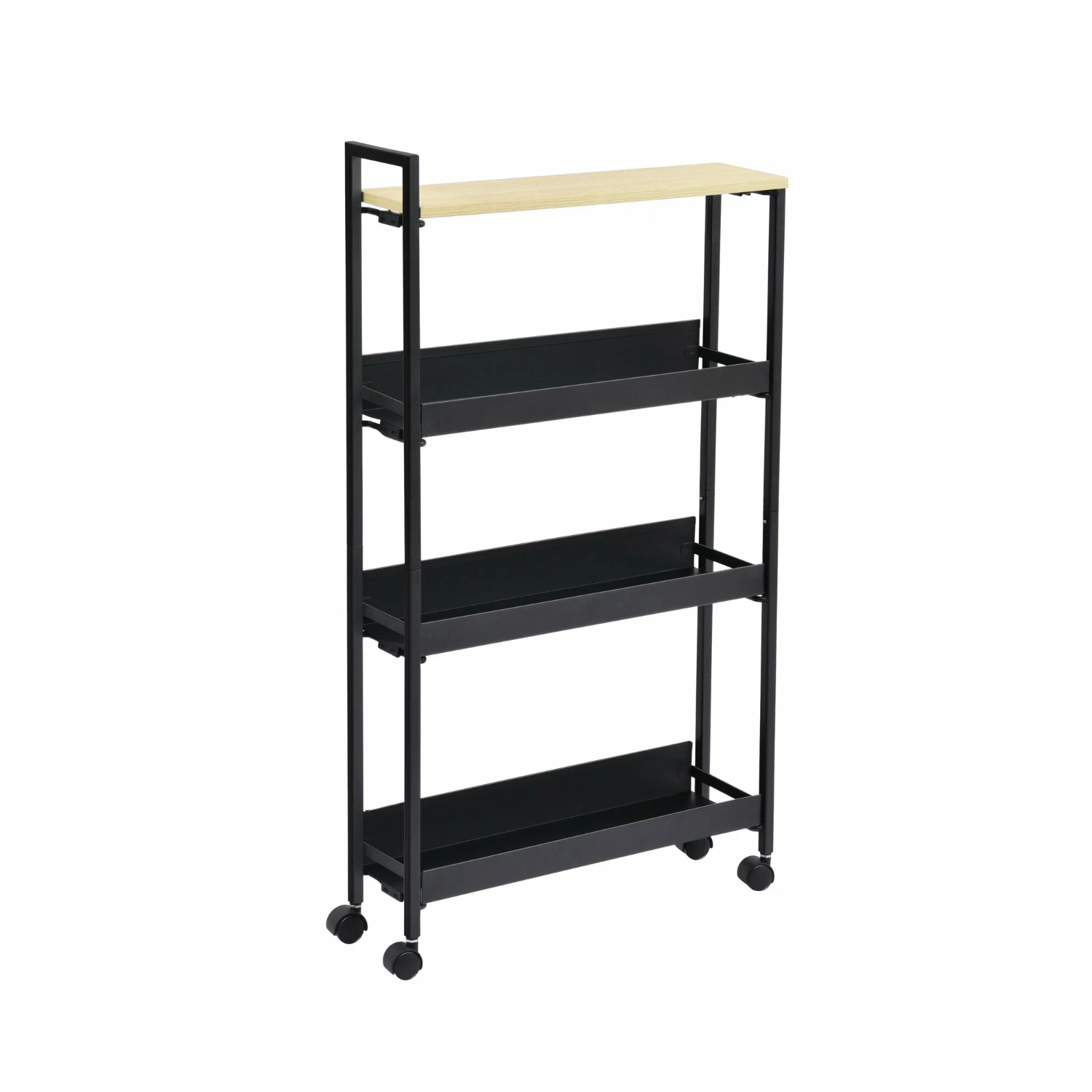 Этажерка Zalger 4 полки, на колёсах 47х13,5х85 см