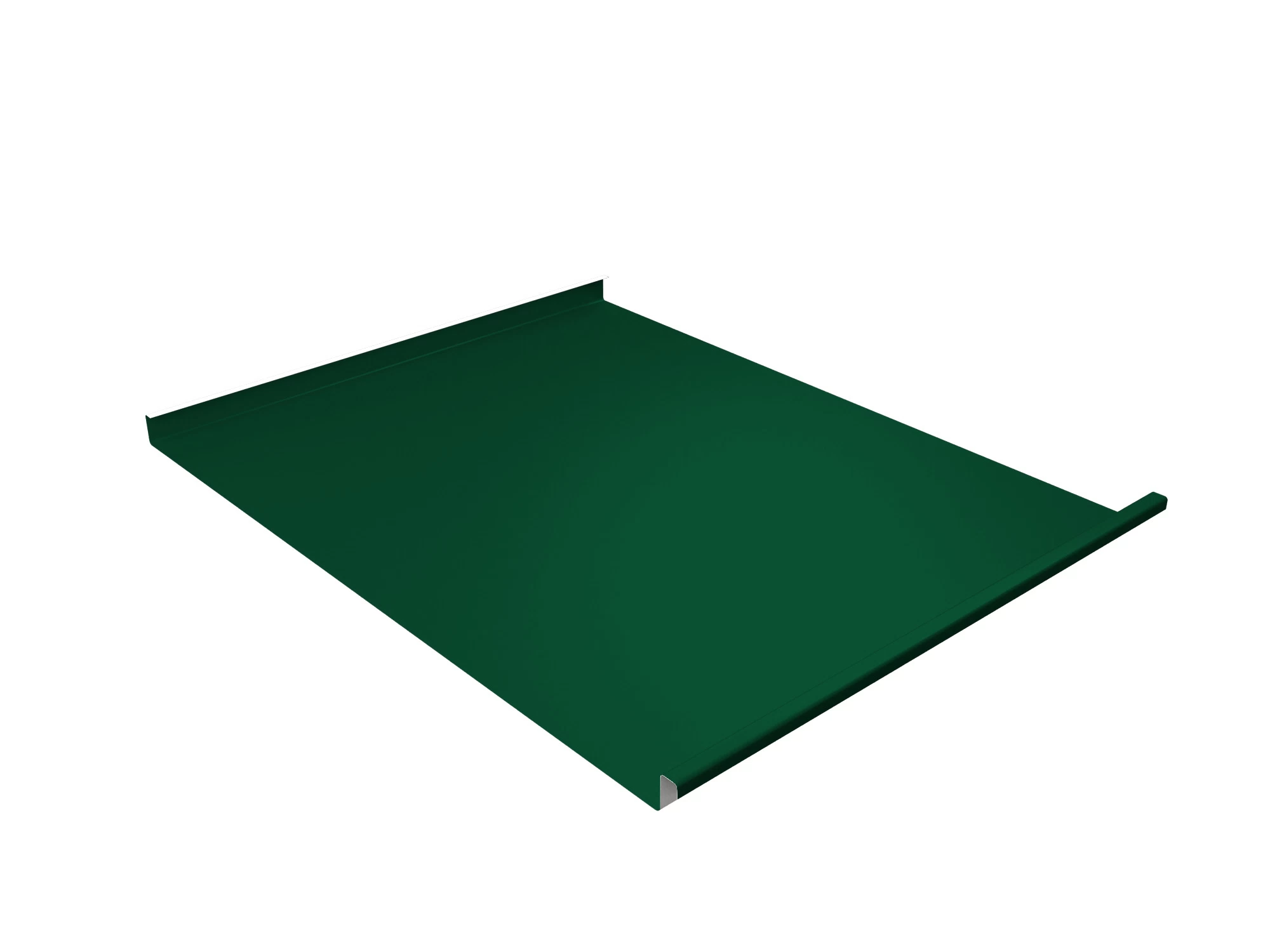 Фальц двойной стоячий 0,5 мм Grand Line с пленкой на замках зеленый RAL 6005 satin matt TX