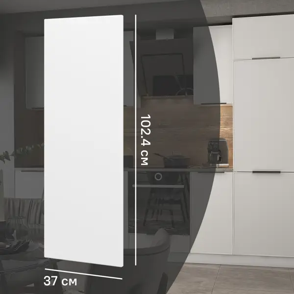 Фальшпанель для кухонного шкафа Инта 37x102.4 см Delinia ID МДФ цвет белый