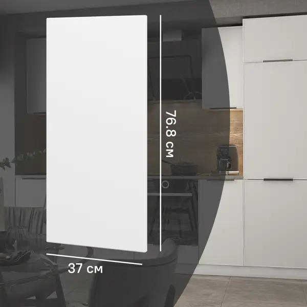 Фальшпанель для кухонного шкафа Инта 37x76.8 см Delinia ID МДФ цвет белый