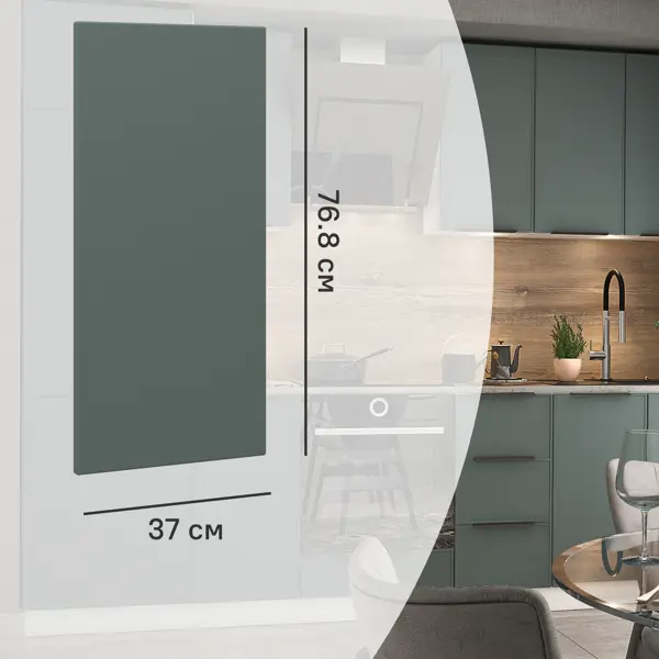 Фальшпанель для кухонного шкафа Инта 37x77 см KONSENSA МДФ цвет зеленый
