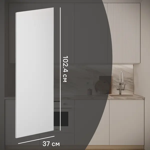 Фальшпанель для кухонного шкафа Висла 37x102.4 см KONSENSA МДФ цвет белый
