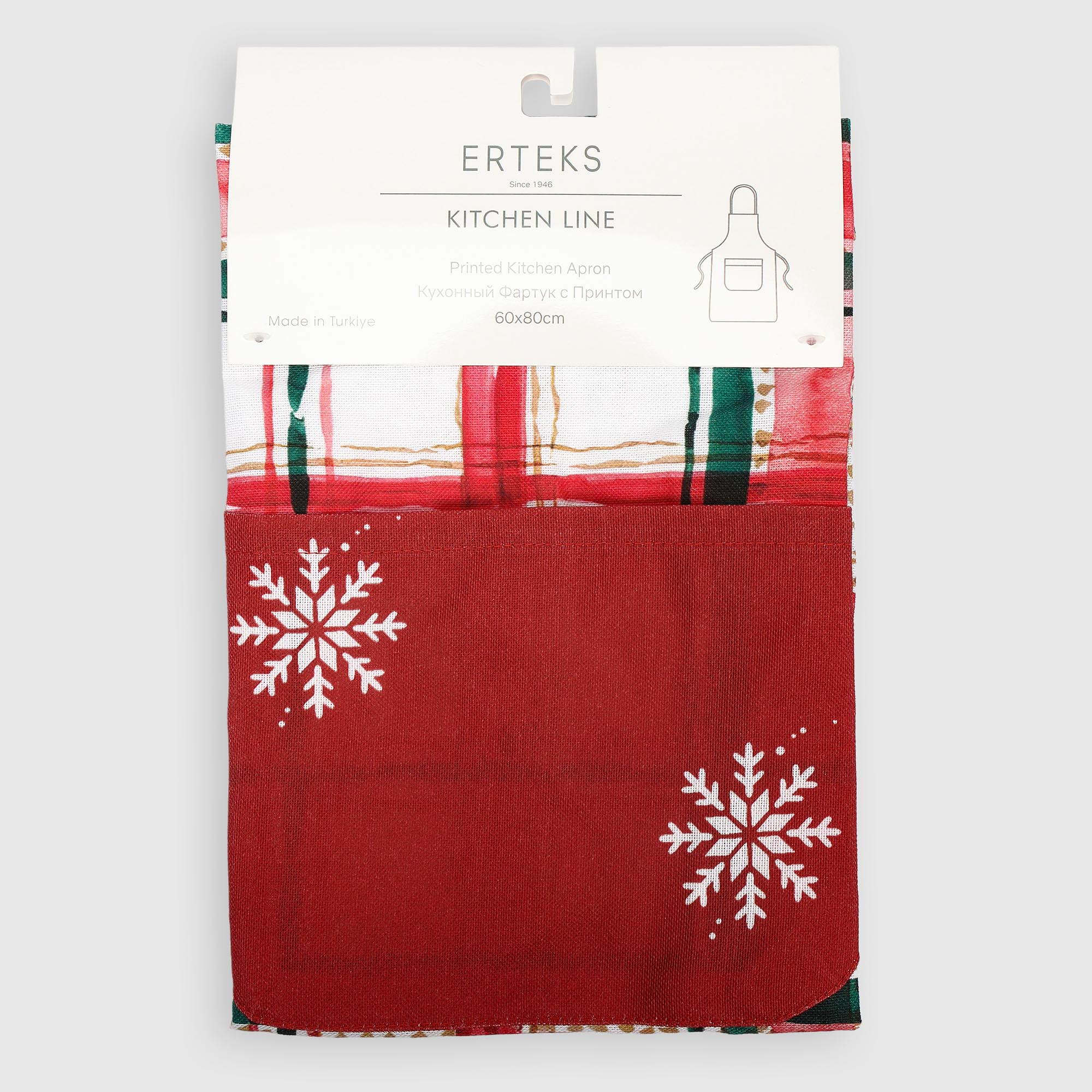 Фартук Erteks X-mas Красная клетка 60х80 см
