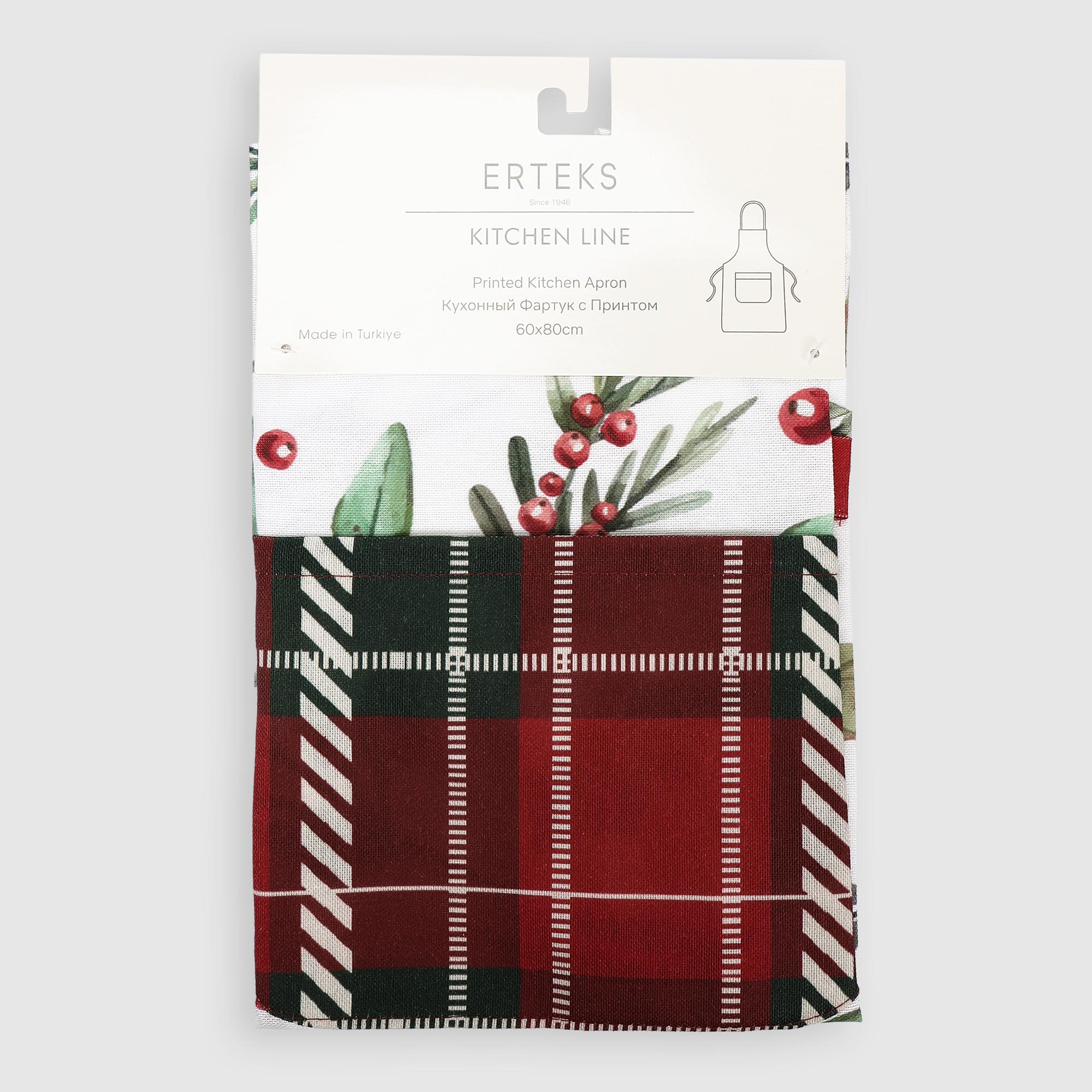 Фартук Erteks X-mas Остролист 60х80 см