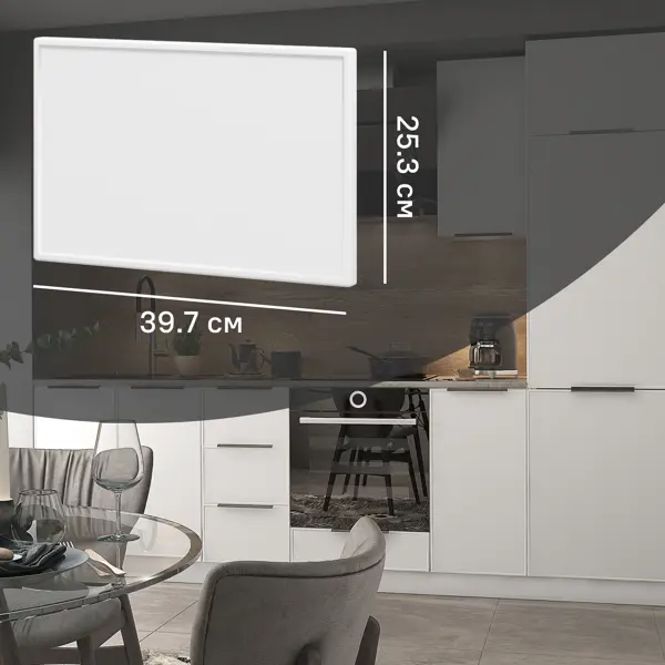 Фасад для кухонного ящика Инта 39.7x25.3 см Delinia ID МДФ цвет белый