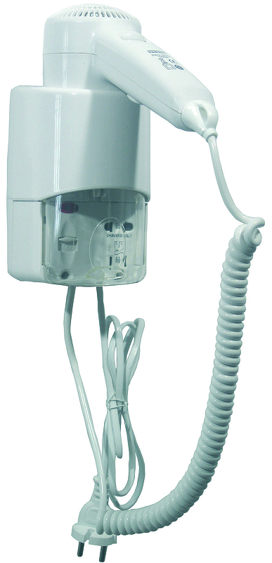 Фен настенный Mediclinics SC0030 с розеткой цвет Белый