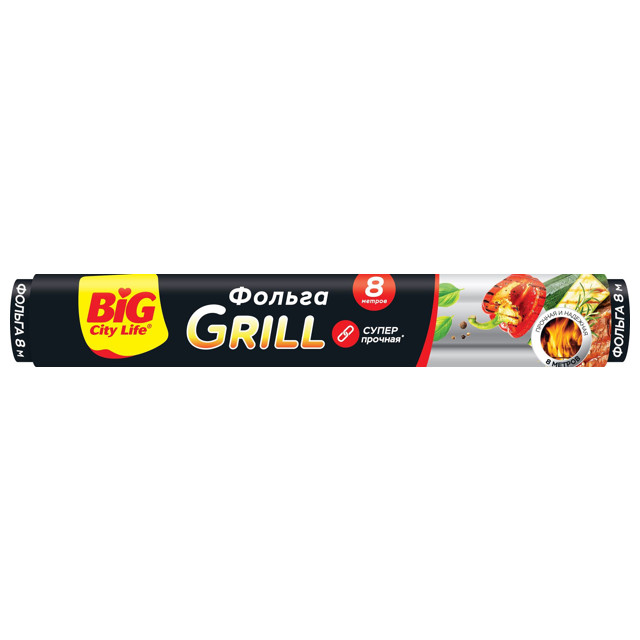 фольга BIG CITY LIFE Гриль/Grill 8м 29см 18мкм с тиснением