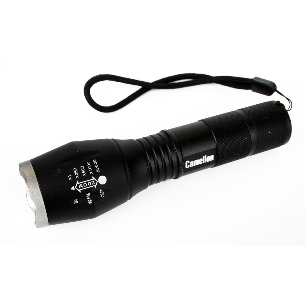 Фонарь ручной Camelion светодиодный 1 LED на батарейках AAA алюминий 5 режимов с Zoom (LED5136)