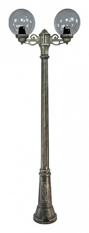 Фонарный столб Fumagalli Globe 250 G25.156.S20.BZF1R цвет плафона/подвески Дымчатый, цвет арматуры Бронза