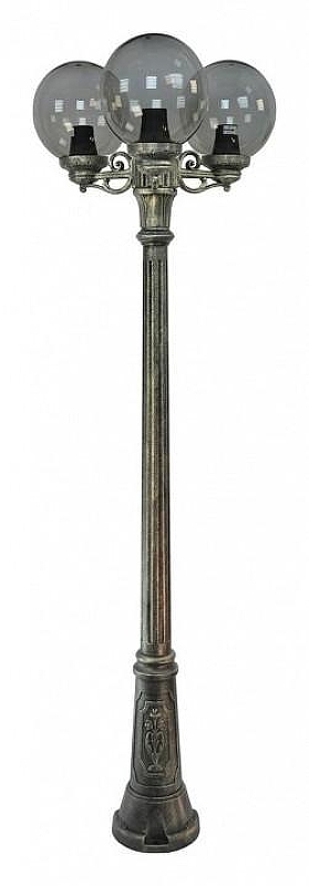 Фонарный столб Fumagalli Globe 250 G25.156.S30.BZF1R цвет плафона/подвески Дымчатый, цвет арматуры Бронза
