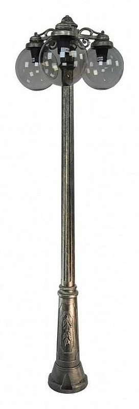Фонарный столб Fumagalli Globe 250 G25.157.S30.BZF1RDN цвет плафона/подвески Дымчатый, цвет арматуры Бронза