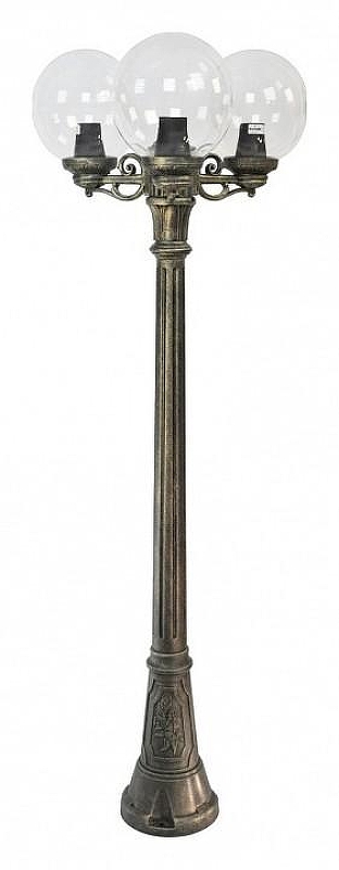 Фонарный столб Fumagalli Globe 250 G25.158.S30.BXF1R цвет плафона/подвески Прозрачный, цвет арматуры Бронза