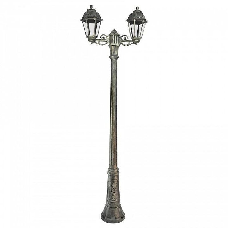 Фонарный столб Fumagalli Saba K22.156.S20.BXF1R цвет плафона/подвески Прозрачный, цвет арматуры Бронза