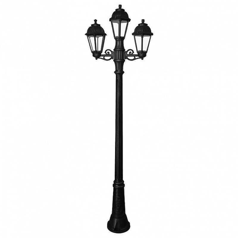 Фонарный столб Fumagalli Saba K22.156.S21.AXF1R цвет плафона/подвески Прозрачный, цвет арматуры Черный