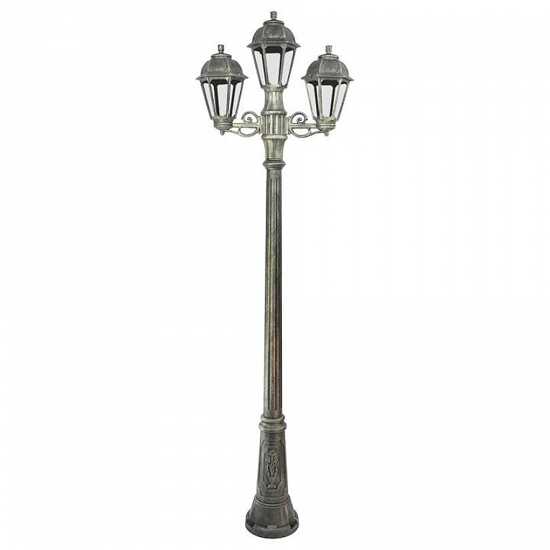 Фонарный столб Fumagalli Saba K22.156.S21.BXF1R цвет плафона/подвески Прозрачный, цвет арматуры Бронза