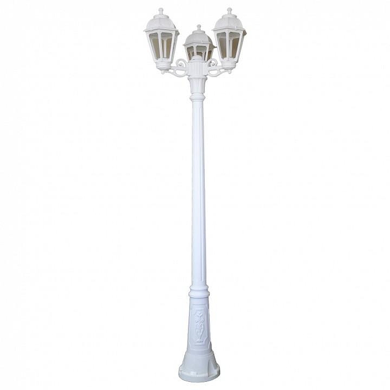 Фонарный столб Fumagalli Saba K22.156.S30.WXF1R цвет плафона/подвески Прозрачный, цвет арматуры Белый