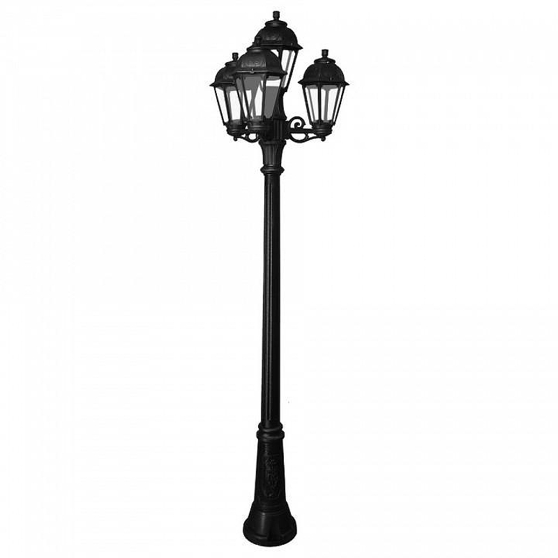 Фонарный столб Fumagalli Saba K22.156.S31.AXF1R цвет плафона/подвески Прозрачный, цвет арматуры Черный