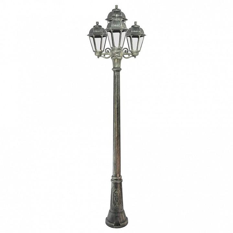 Фонарный столб Fumagalli Saba K22.156.S31.BXF1R цвет плафона/подвески Прозрачный, цвет арматуры Бронза