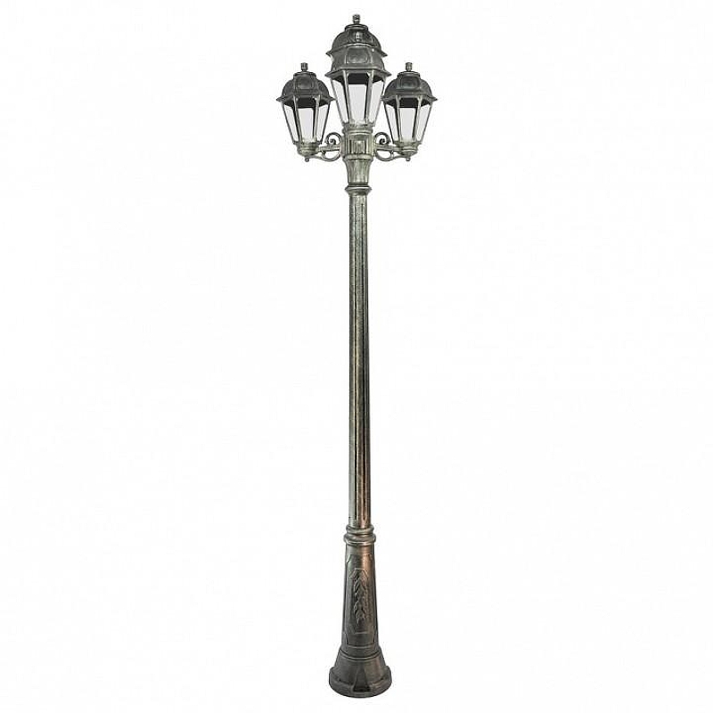 Фонарный столб Fumagalli Saba K22.157.S31.BXF1R цвет плафона/подвески Прозрачный, цвет арматуры Бронза