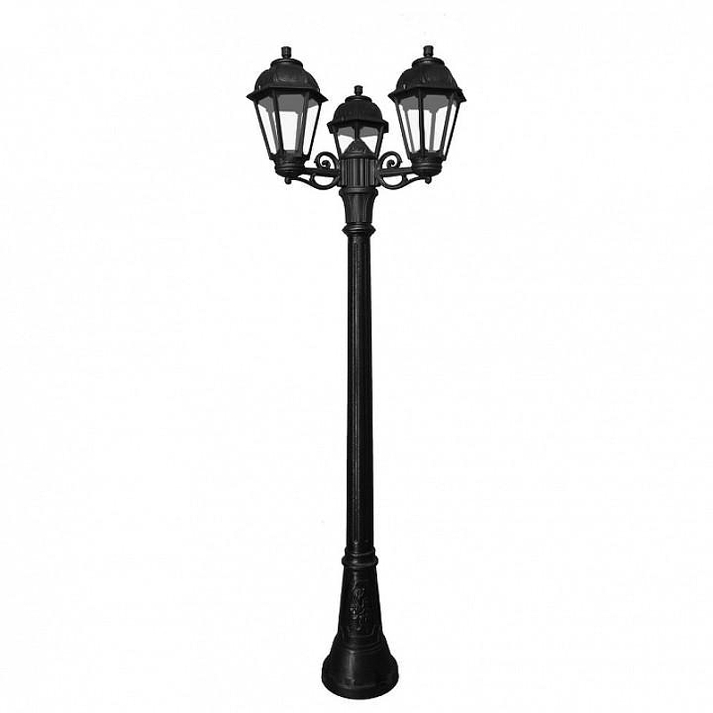 Фонарный столб Fumagalli Saba K22.158.S30.AXF1R цвет плафона/подвески Прозрачный, цвет арматуры Черный
