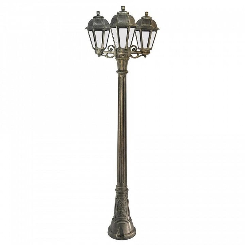 Фонарный столб Fumagalli Saba K22.158.S30.BXF1R цвет плафона/подвески Прозрачный, цвет арматуры Бронза