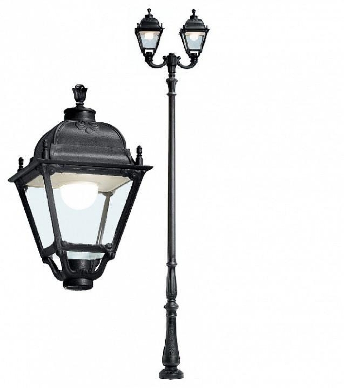 Фонарный столб Fumagalli Simon U33.208.R20.AXH27 цвет плафона/подвески Прозрачный, цвет арматуры Черный